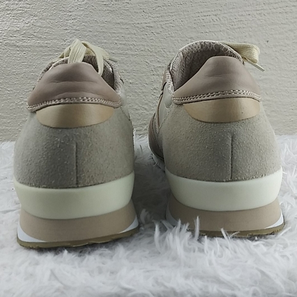 Regarde Le Ciel Desiree Sabbia Tan Leather Metallic Low Top Lace Up Sneaker - Picture 6 of 15